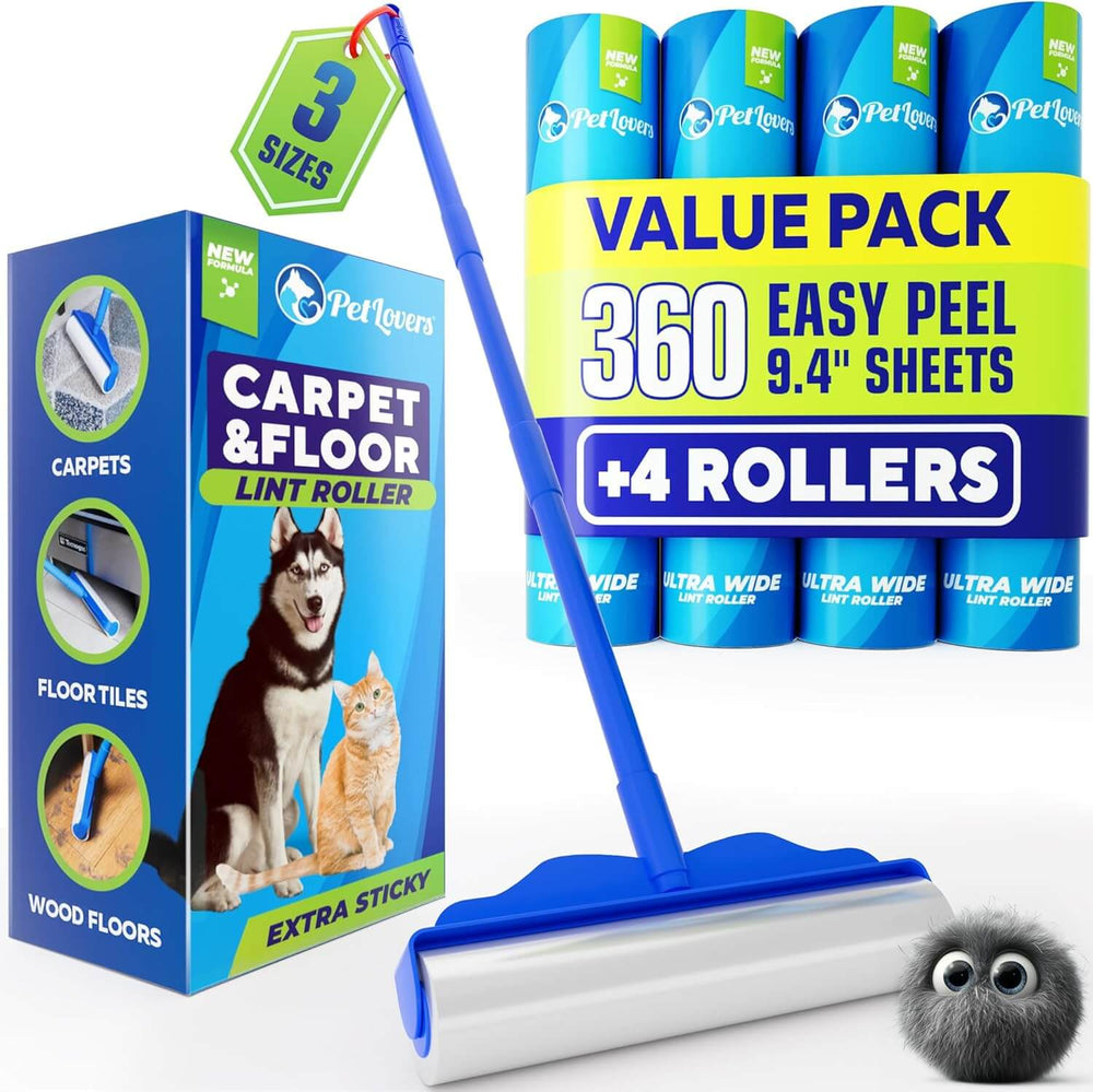 Large Floor Lint Roller 4-Pack