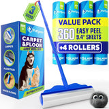 PetLovers Large Lint Roller with 3 Refills (4 pack)