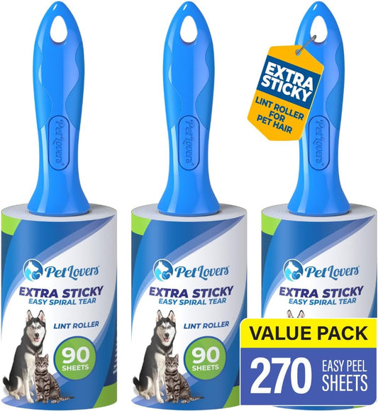 Extra Sticky Lint Roller Value Set - 270 Sheets