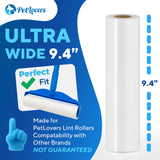 PetLovers Extra Sticky Floor Lint Roller 4 Pack of Refills Only - No Handles Included - 400 Sheets