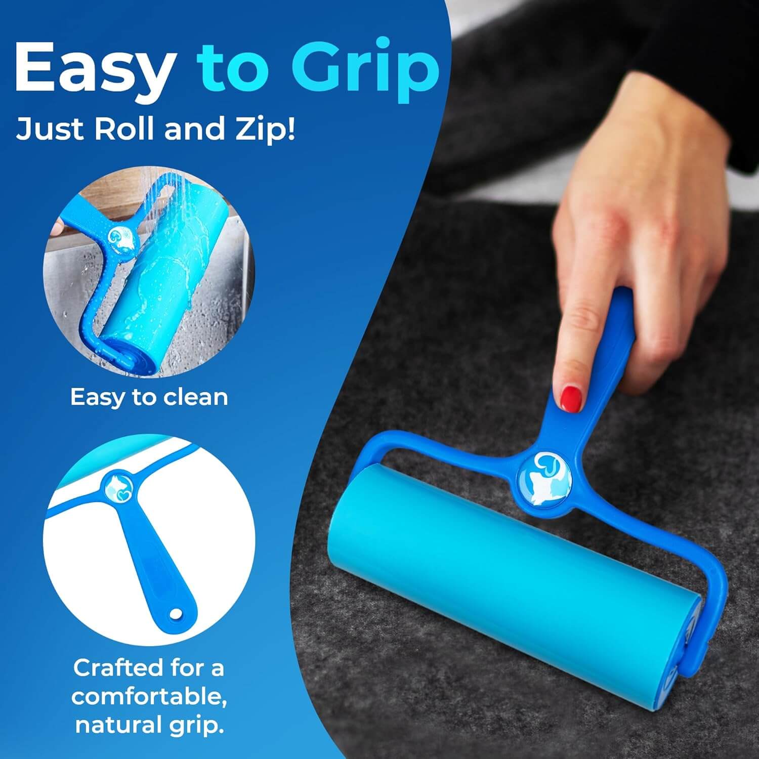 PetLovers 6.3" Mega EzRoll Reusable Lint Roller