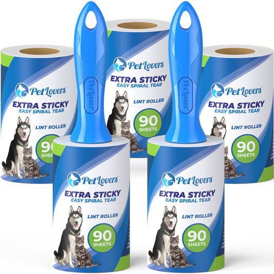 PetLovers Extra Sticky Lint Roller Value Pack with Refills