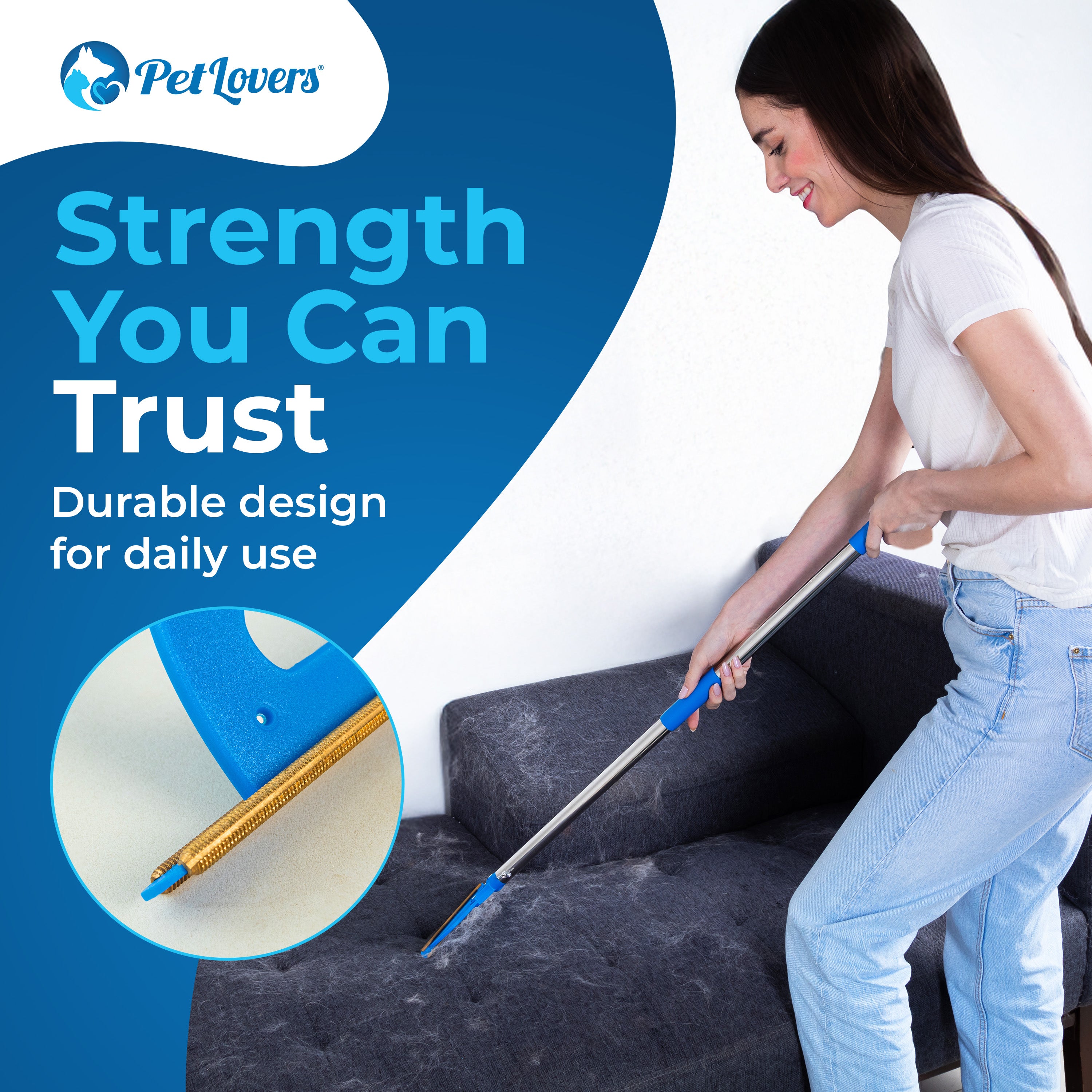 PetLovers EzLint Mega 52" Carpet Rake