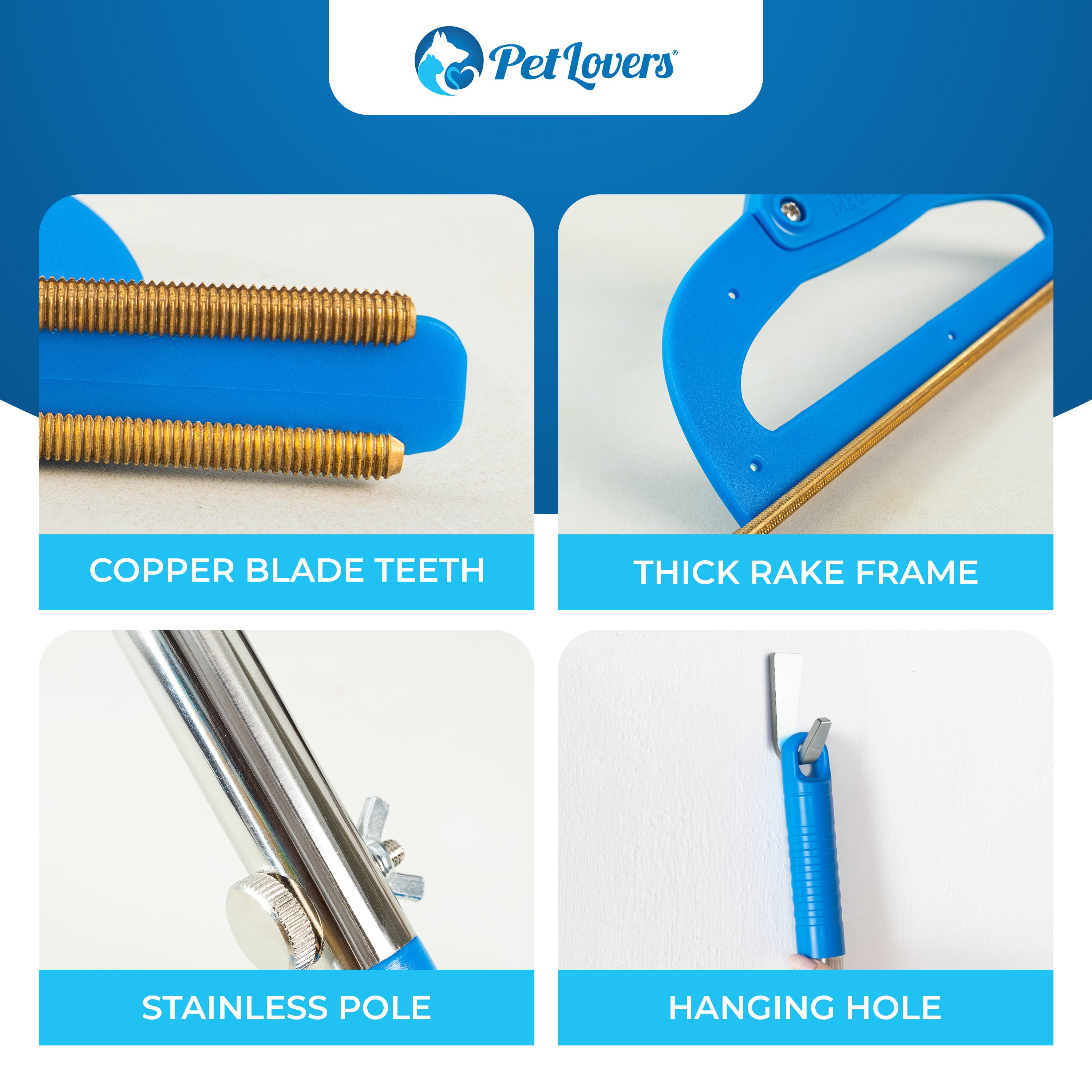 PetLovers EzLint Mega 52" Carpet Rake