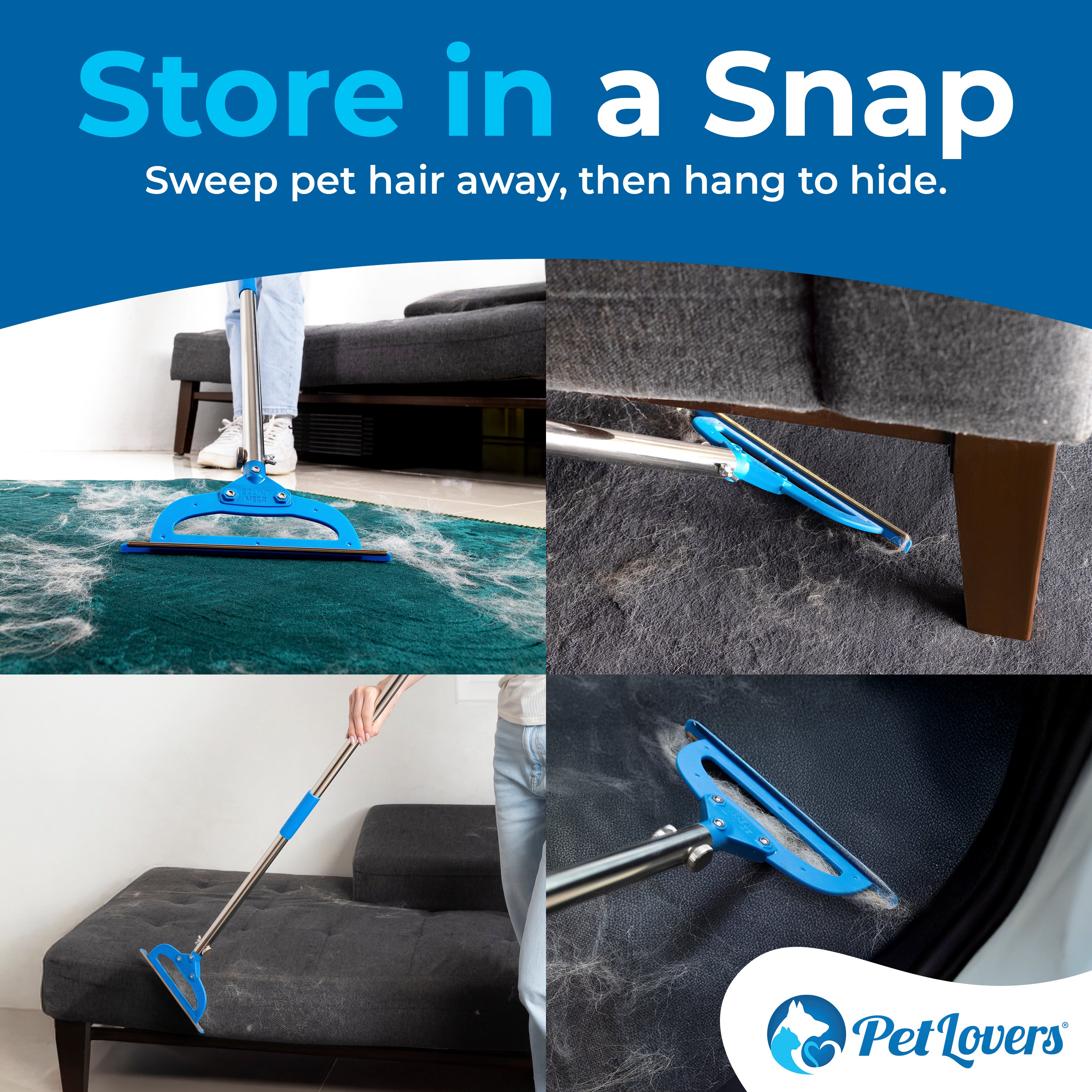 PetLovers EzLint Mega 52" Carpet Rake