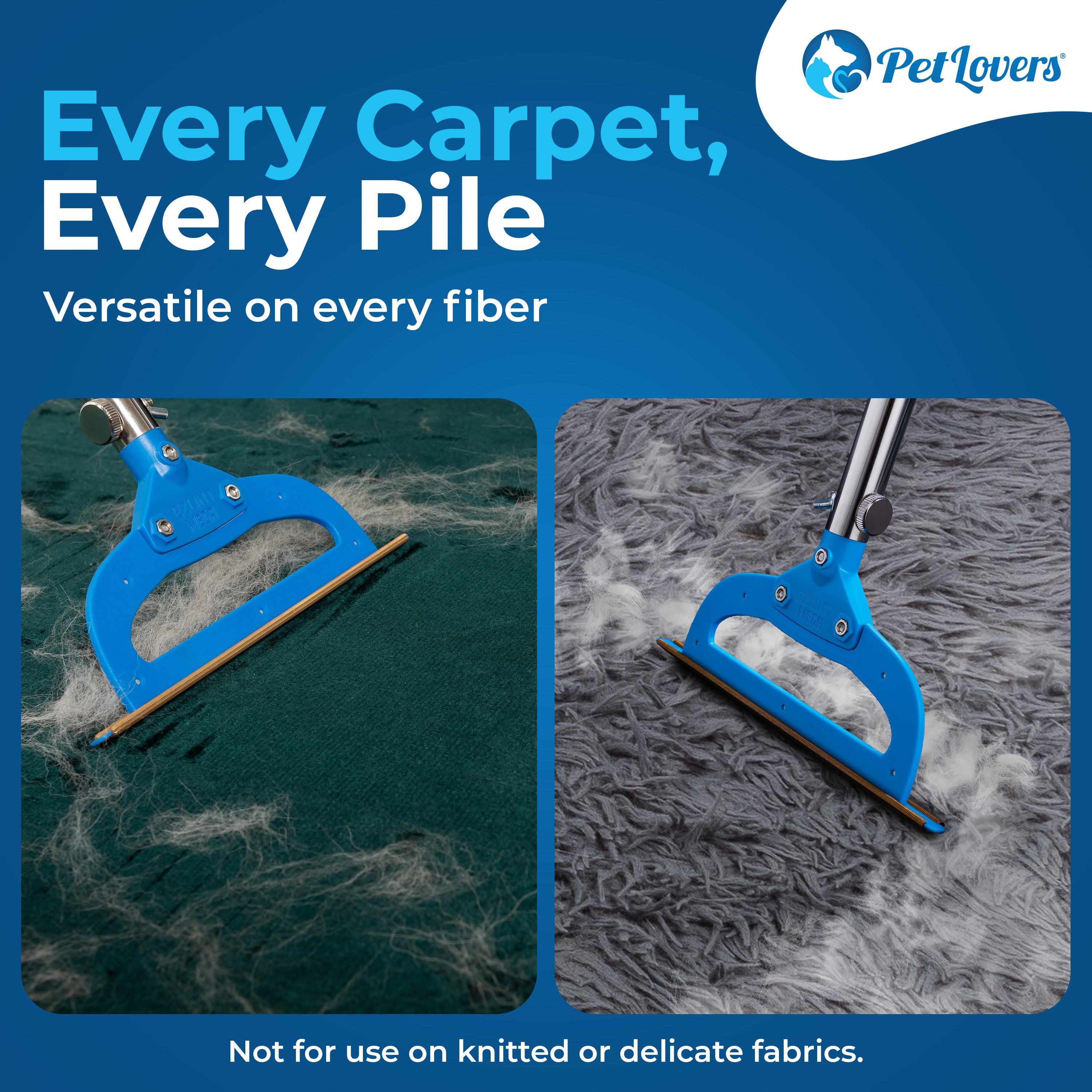 PetLovers EzLint Mega 52" Carpet Rake