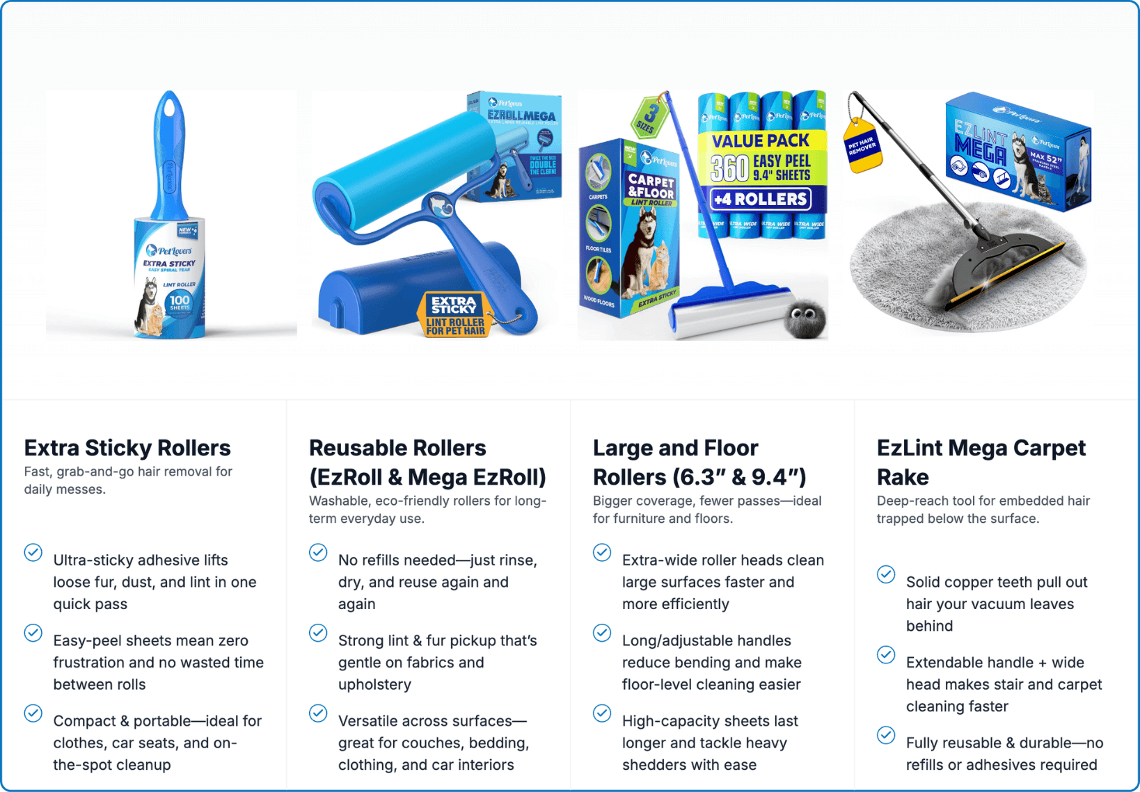 Pet Hair Removers Comparison Chart