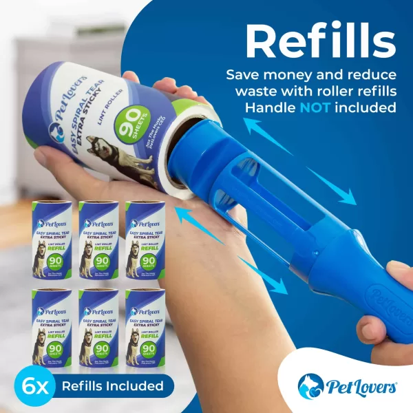 Lint Roller 90-Sheet Refill - 6 Pack - Image 4