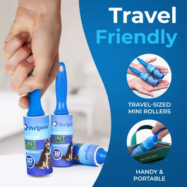 Mini Extra Sticky Lint Roller - 4 Pack - Image 6