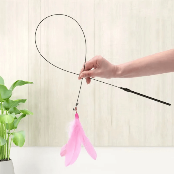 Cat Feather Toy with Suction Cup – Interactive Fun for Indoor Cats - Image 2