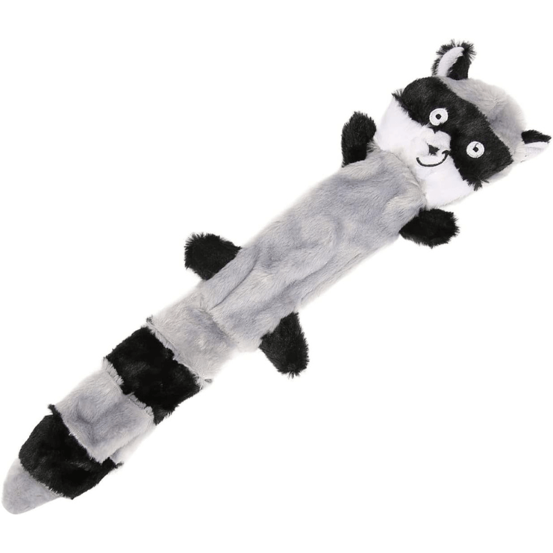 Raccoon Squeaky Dog Toy – No Stuffing, Durable Plush Chew Toy for Puppies & Dogs