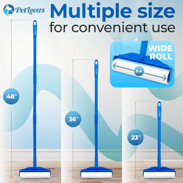 PetLovers Large Lint Roller with 3 Refills (4 pack) - Image 3