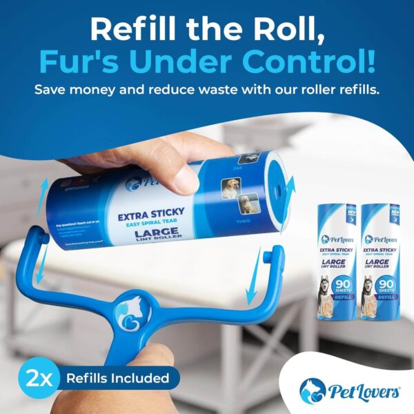 PetLovers 6.3" Large Lint Roller (3 Pack) - Image 6